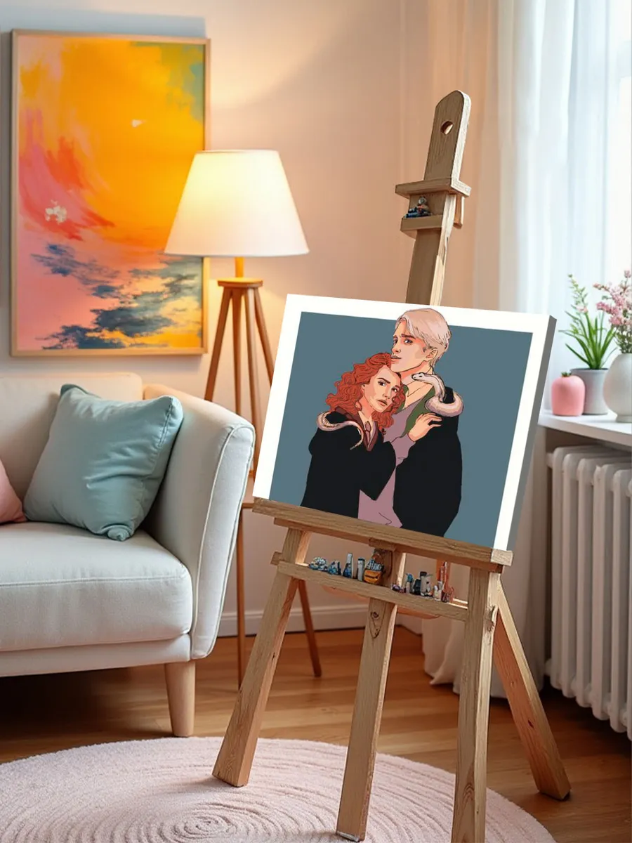 Картина по номерам «Гарри Поттер: Драмиона - Драко Малфой и Гермиона 3» — картинка 9