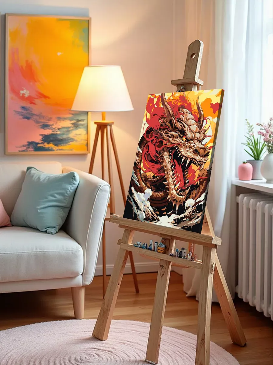 Картина по номерам «Грозный китайский дракон» — картинка 10