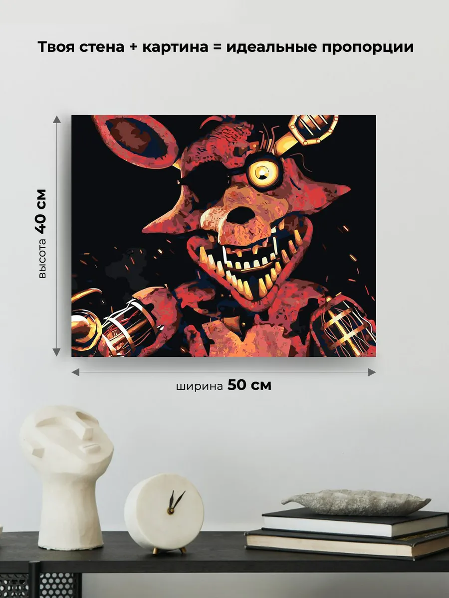 Картина по номерам «Фнаф Five nights at Freddy's Фокси» — картинка 3