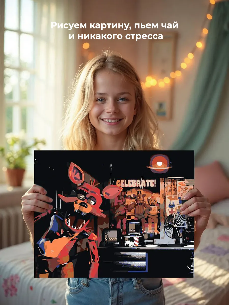 Картина по номерам «Фнаф Five nights at Freddy's Фокси 2» — картинка 6
