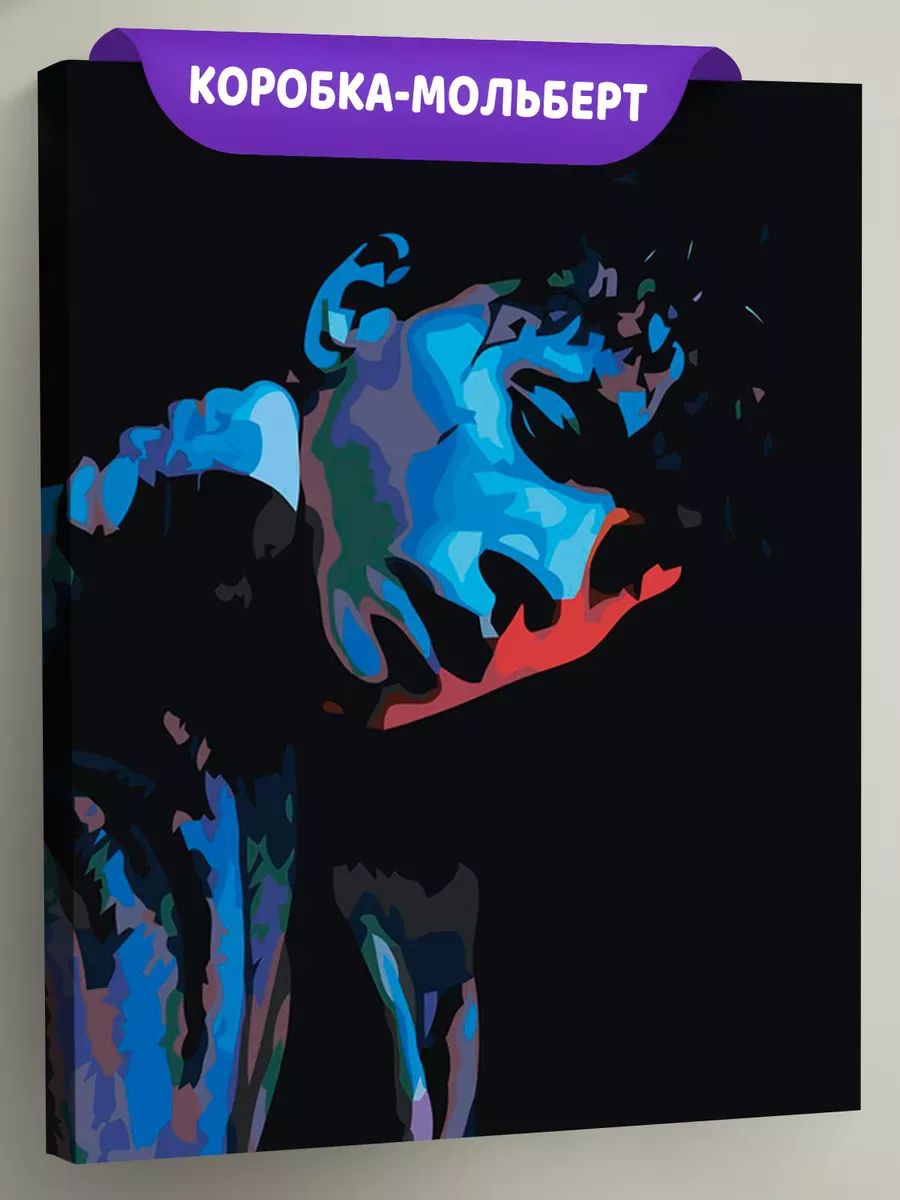 Картина по номерам «Три дня дождя: Глеб Викторов портрет неон»