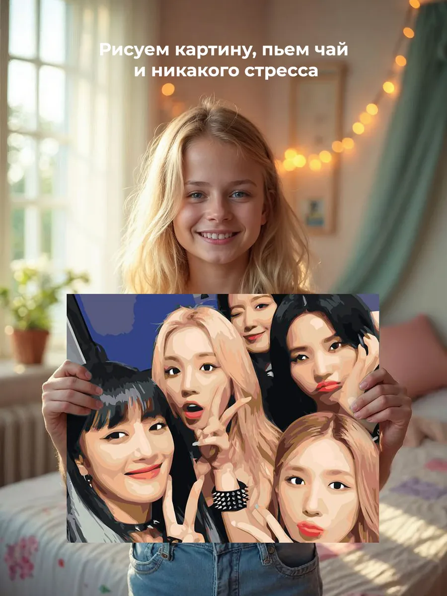 Картина по номерам «KPOP кпоп группа GI-dle Джи Айдл 40х50» — картинка 7