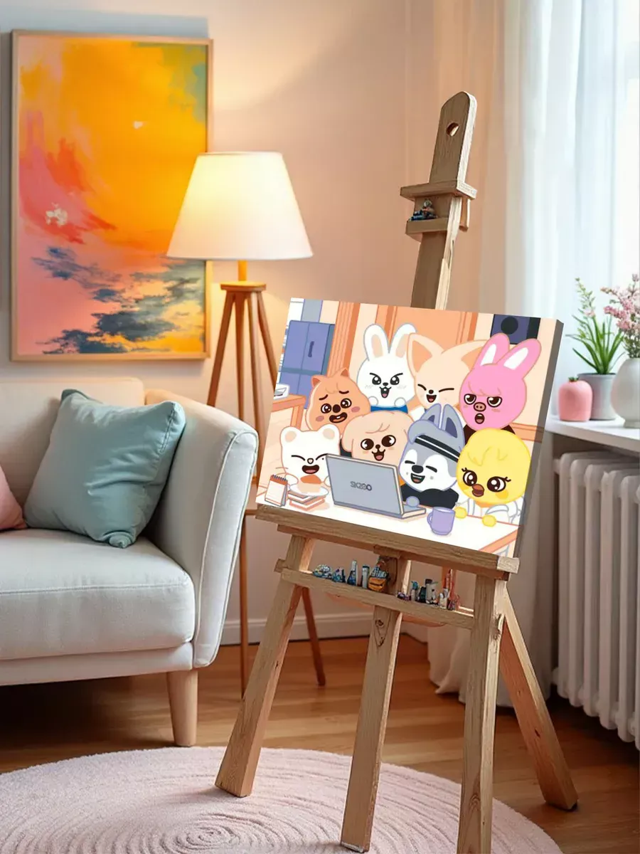 Картина по номерам «Stray Kids Стрей Кидс KPOP кпоп: Аниме» — картинка 10