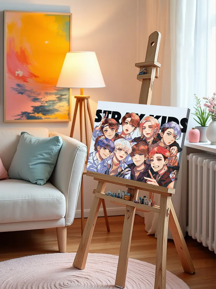 Картина по номерам «Stray Kids Стрей Кидс KPOP кпоп: Аниме» — картинка 10