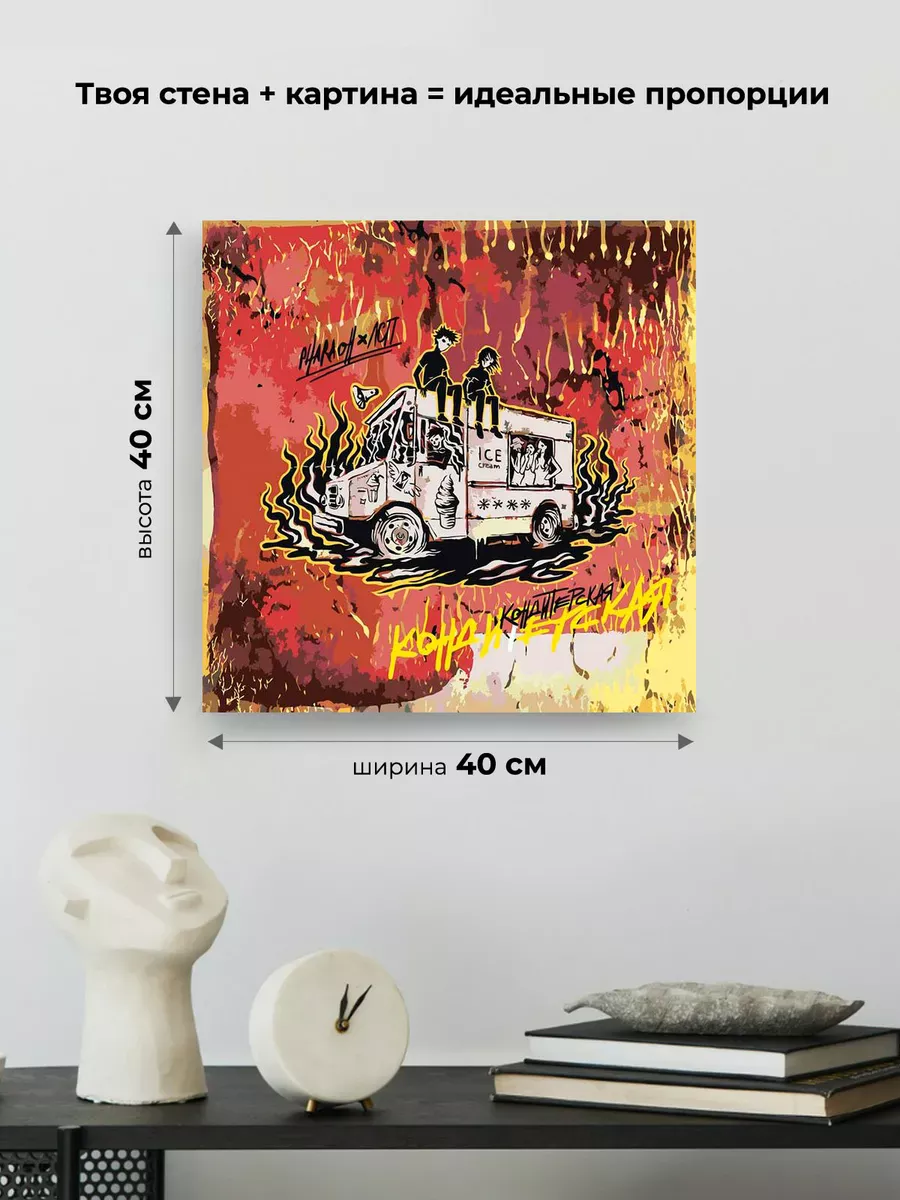 Картина по номерам «Рэпер ЛСП и Фараон: альбом Кондитерская» — картинка 3