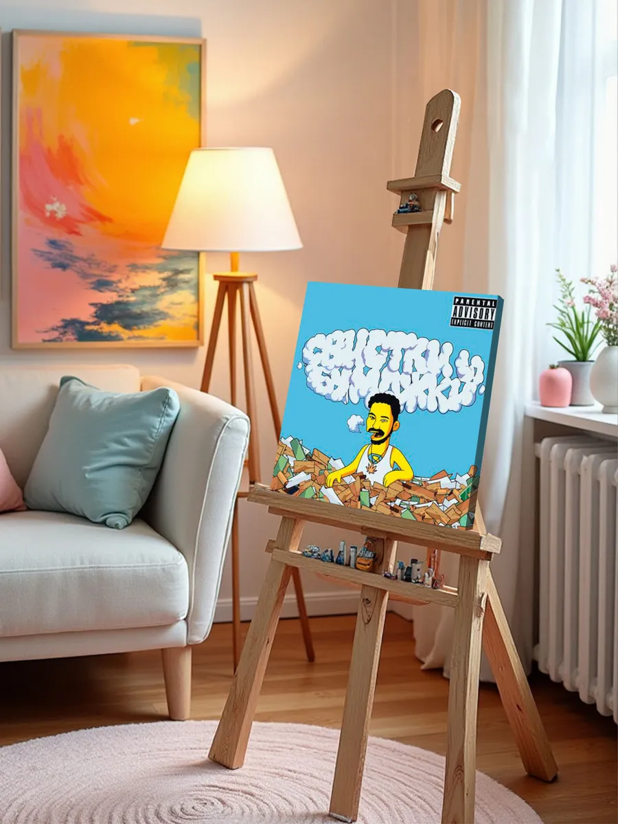 Картина по номерам «Скриптонит рэпер Адиль: Свистки и бумажки» — картинка 10