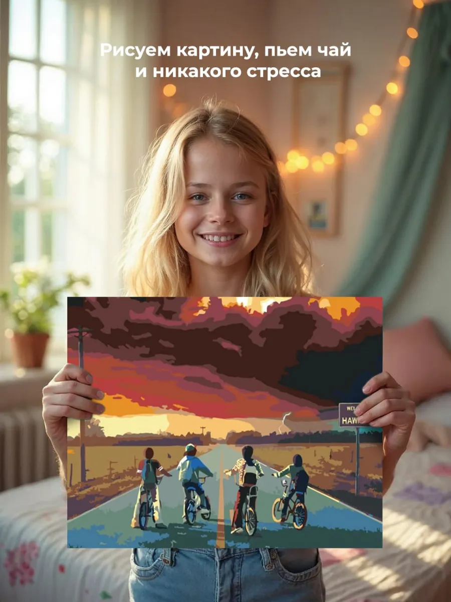 Картина по номерам «Панельки родные russian doomer мем 40х50» — картинка 6