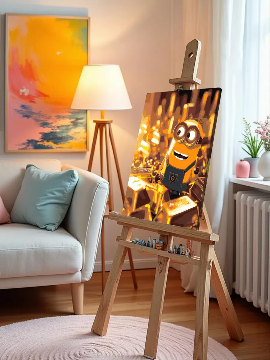 Картина по номерам «Миньоны и золото, мульт Гадкий я 40х50» — картинка 9