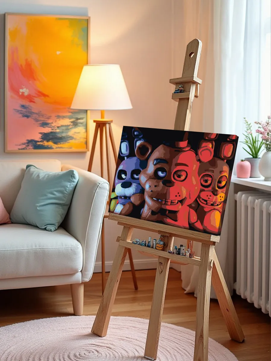 Картина по номерам «Фнаф Five nights at Freddy's Аниматроники» — картинка 9