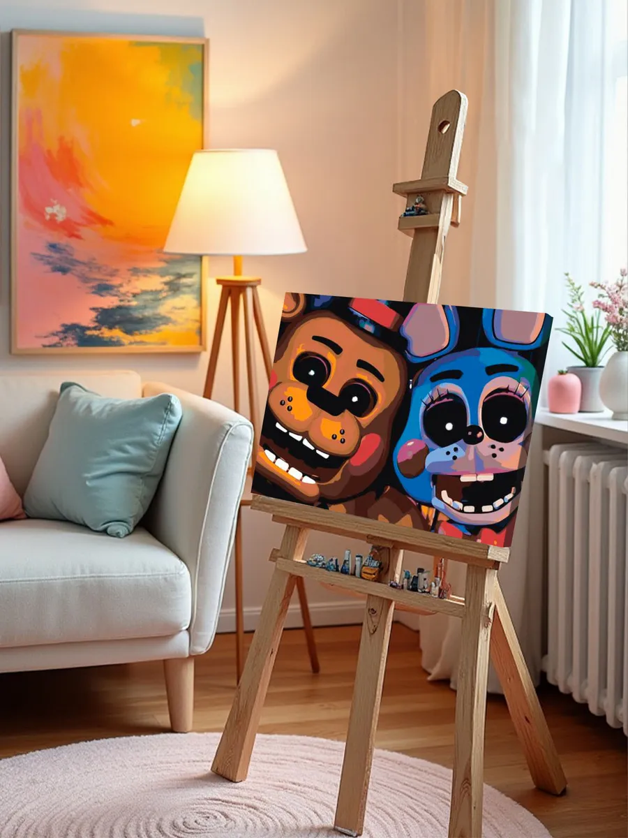 Картина по номерам «Фнаф Freddy's Фредди и Бонни 40x50» — картинка 9
