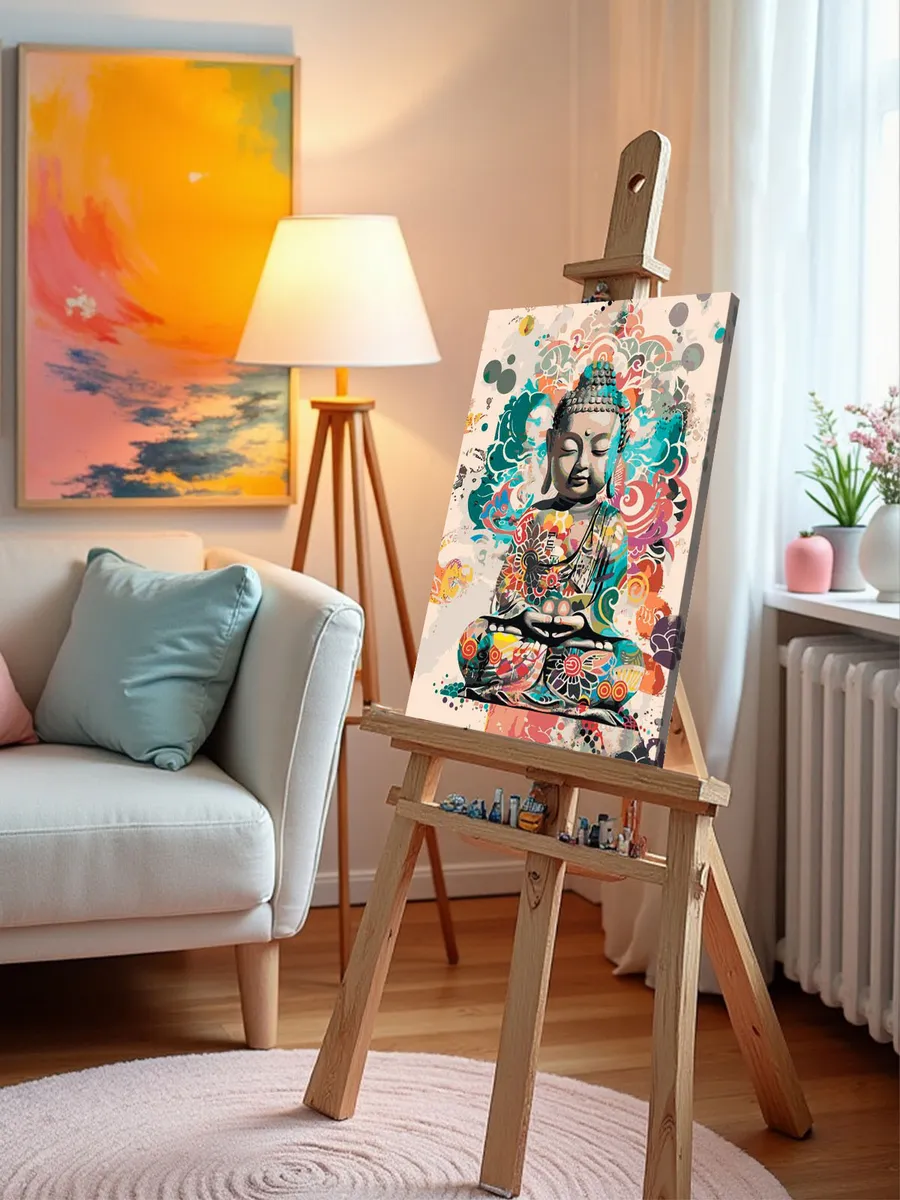 Картина по номерам «Религия буддизм: маленький Будда арт» — картинка 9