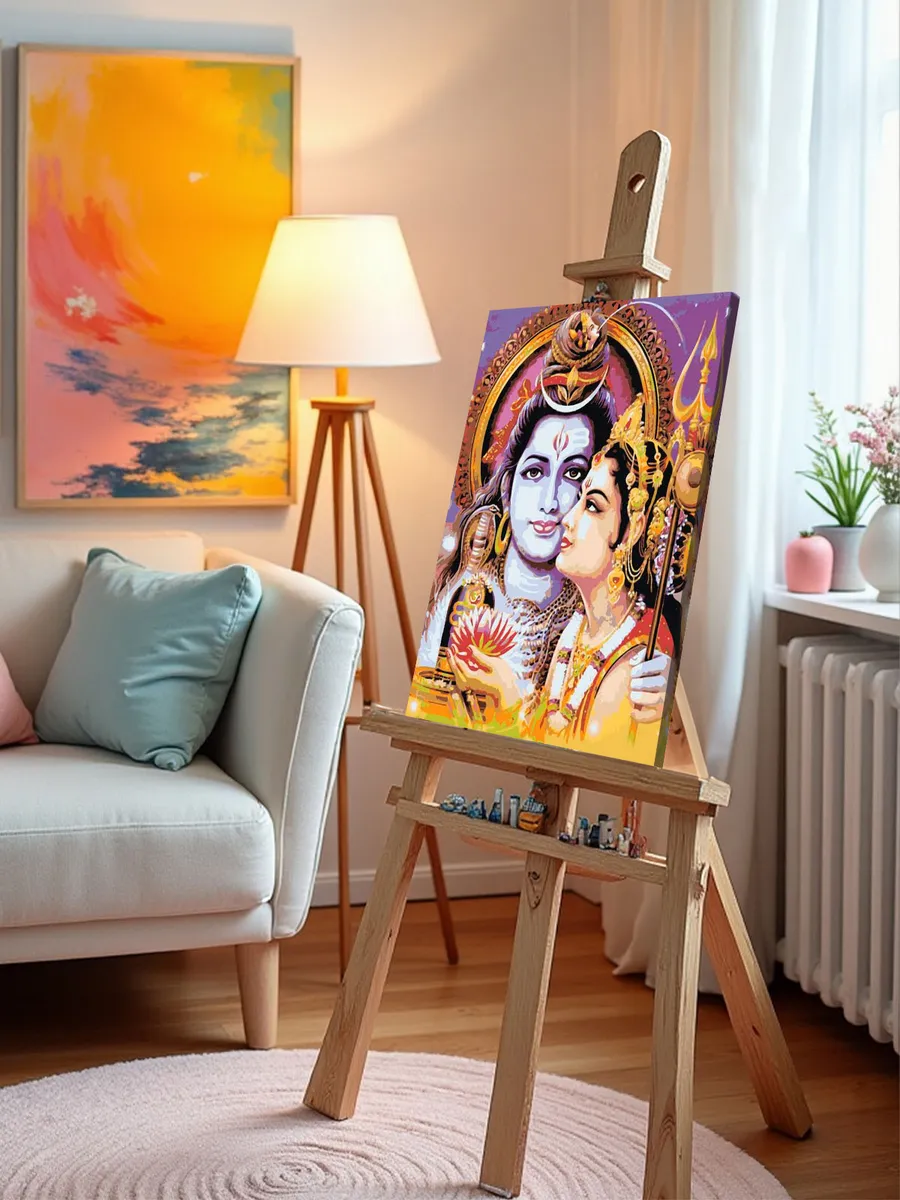 Картина по номерам «Религия индуизм: Шива и Парвати (Шакти)» — картинка 10