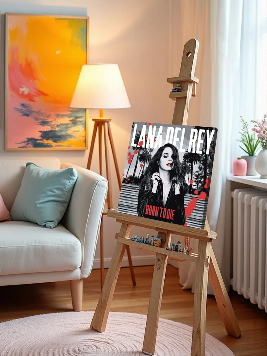 Картина по номерам «Lana Del Rey Лана Дель Рей: обложка арт чб» — картинка 9