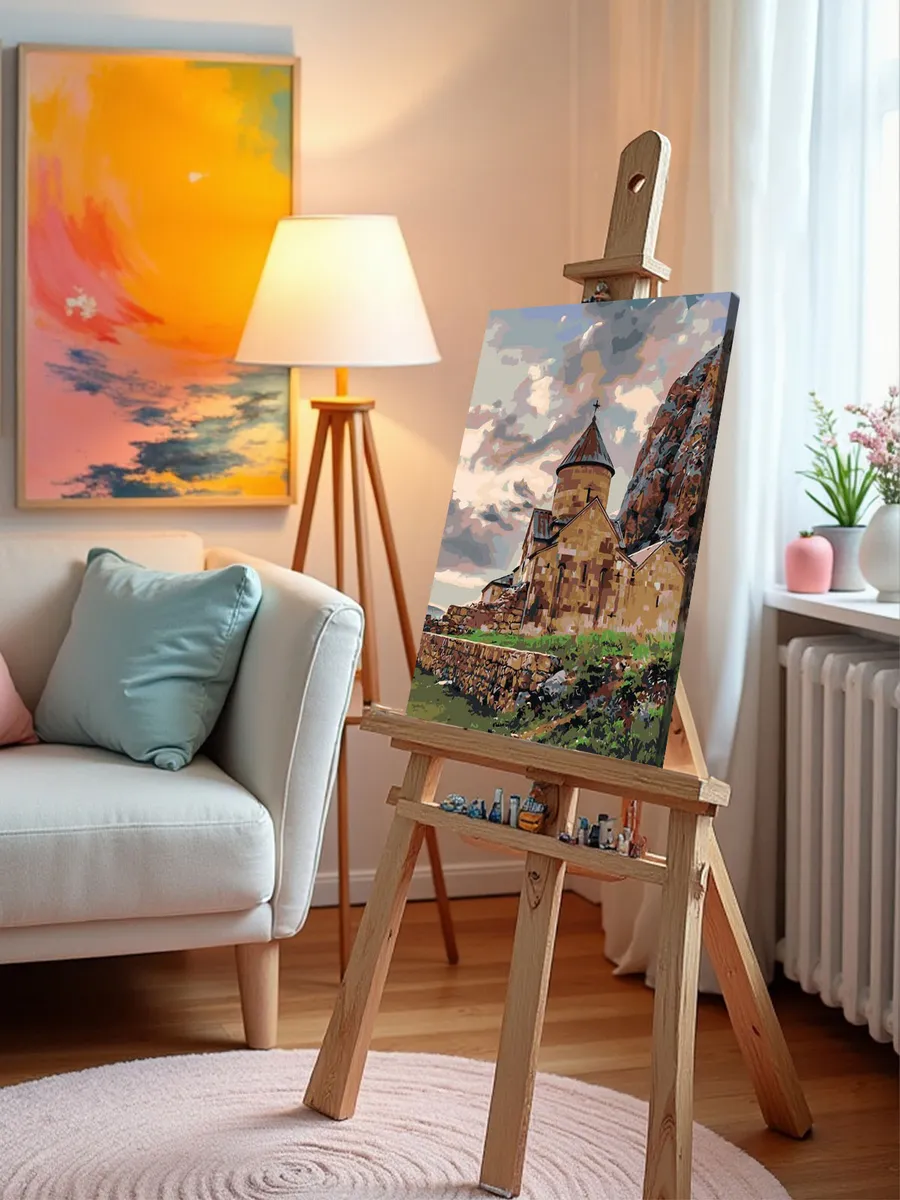 Картина по номерам «Армения: монастырь Нораванк в горах 40x50» — картинка 10