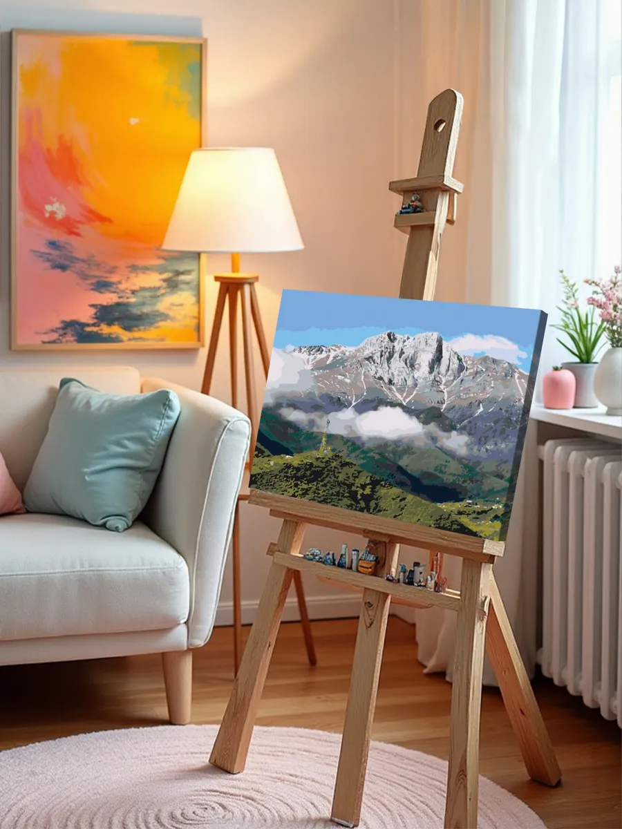 Картина по номерам «Армения: гора Хуступ, зеленый лес 40x50» — картинка 10