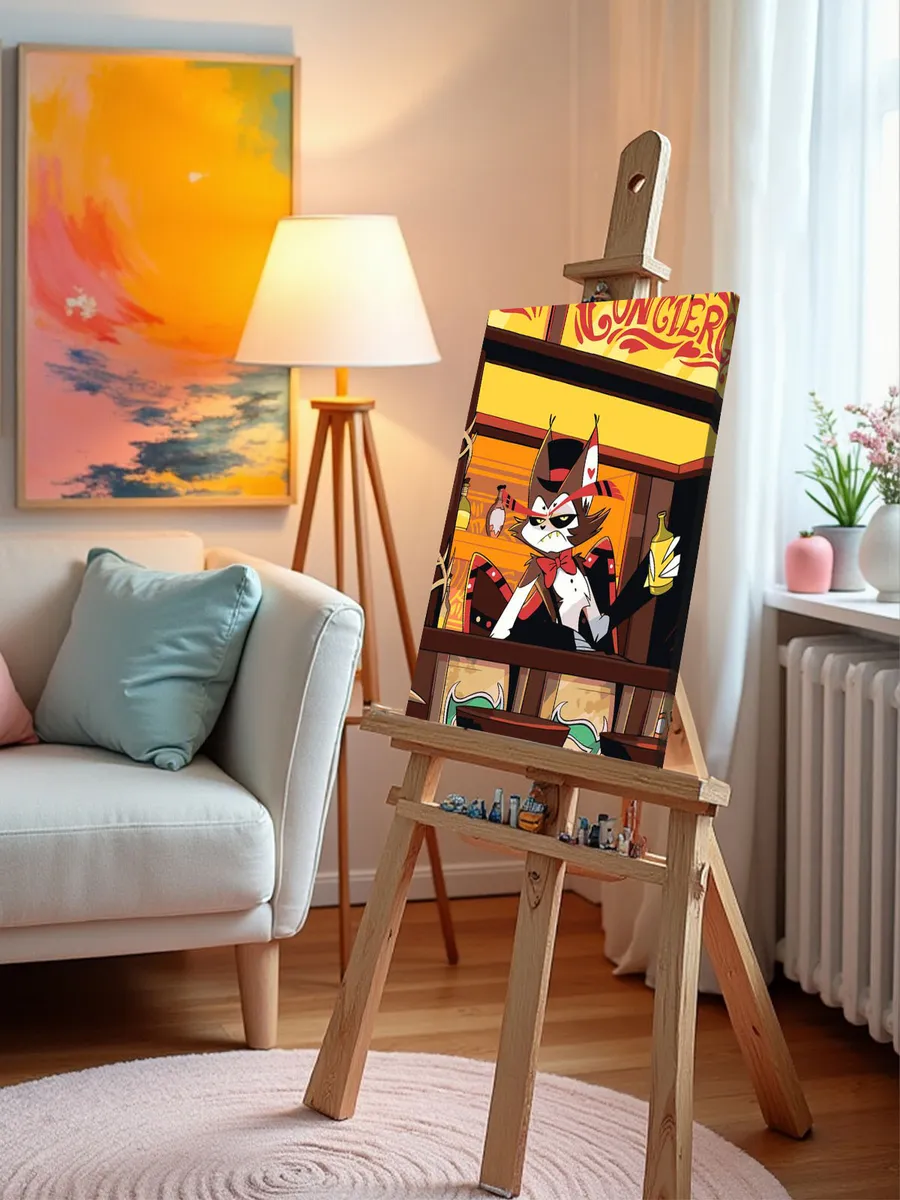 Картина по номерам «Отель Хазбин (Харбин): Хаск в баре» — картинка 10