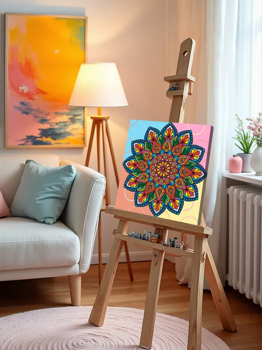 Картина по номерам «Религия, Буддизм: мандала 40x40» — картинка 9