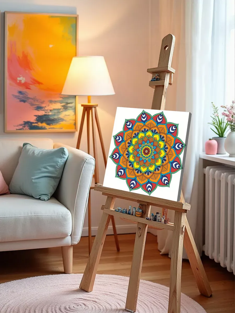 Картина по номерам «Религия, Буддизм: мандала 40x40» — картинка 10