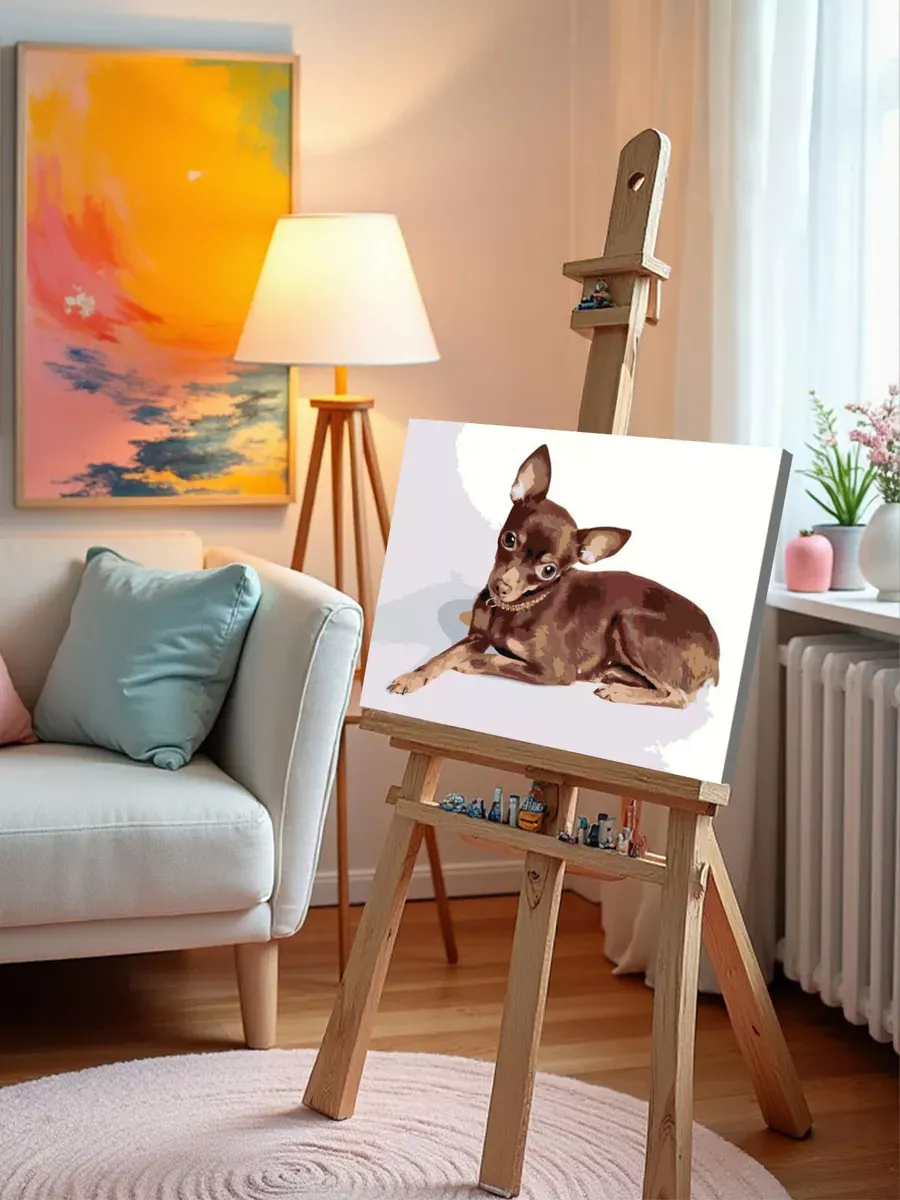 Картина по номерам «Собаки: Той терьер 40x50» — картинка 10