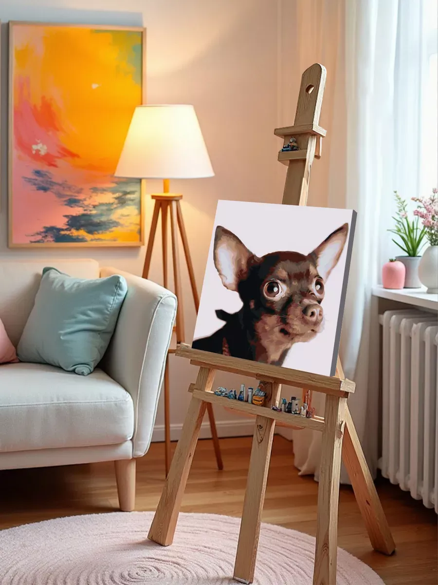 Картина по номерам «Собаки: Той терьер 40x40» — картинка 10