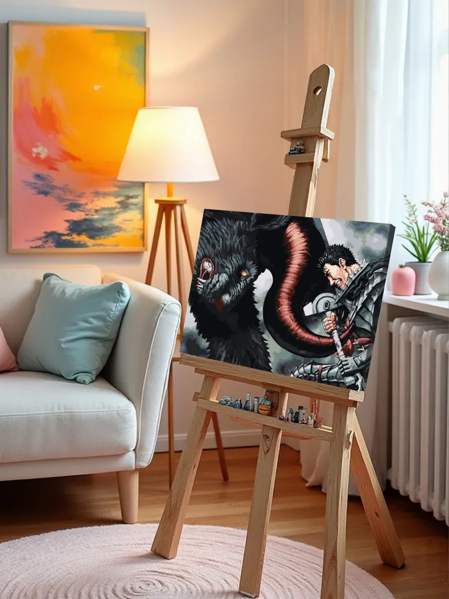 Картина по номерам «Берсерк Berserk манга аниме: Гатс 40x50» — картинка 10