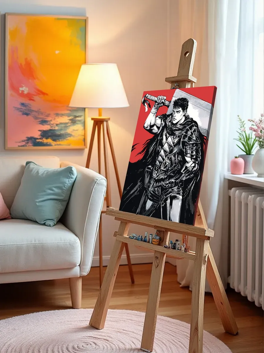 Картина по номерам «Берсерк Berserk манга аниме: Гатс 40x50» — картинка 10