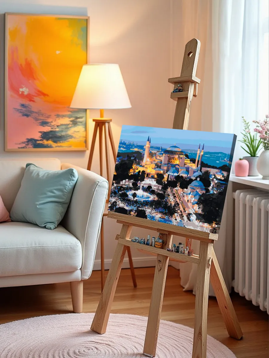 Картина по номерам «Стамбул, Турция: мечеть Айя-София ночью» — картинка 10