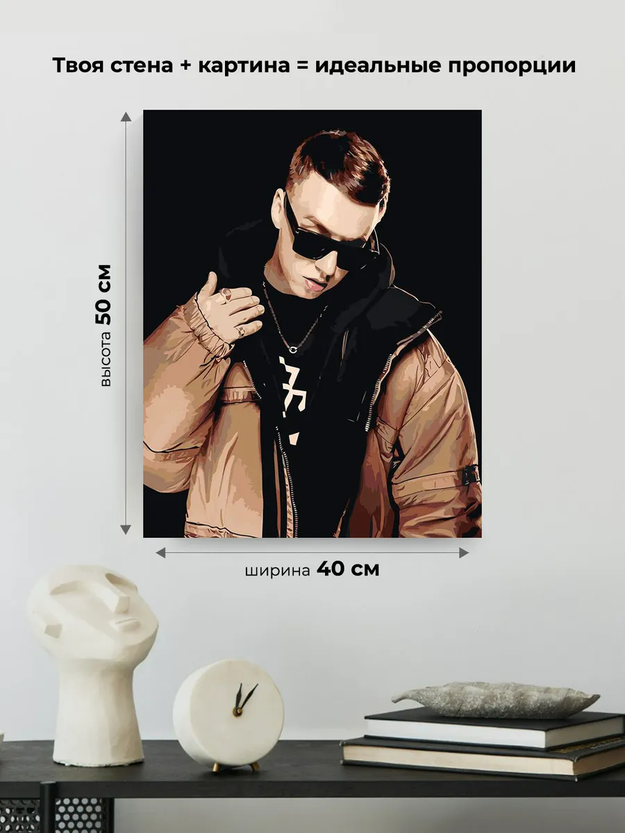 Картина по номерам «Рэпер Маркул Markul: портрет в очках» — картинка 3