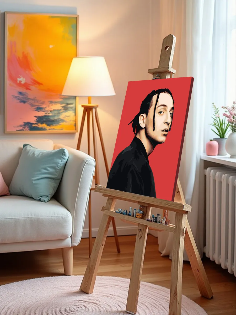 Картина по номерам «Рэпер Яникс Yanix: портрет в студии» — картинка 9