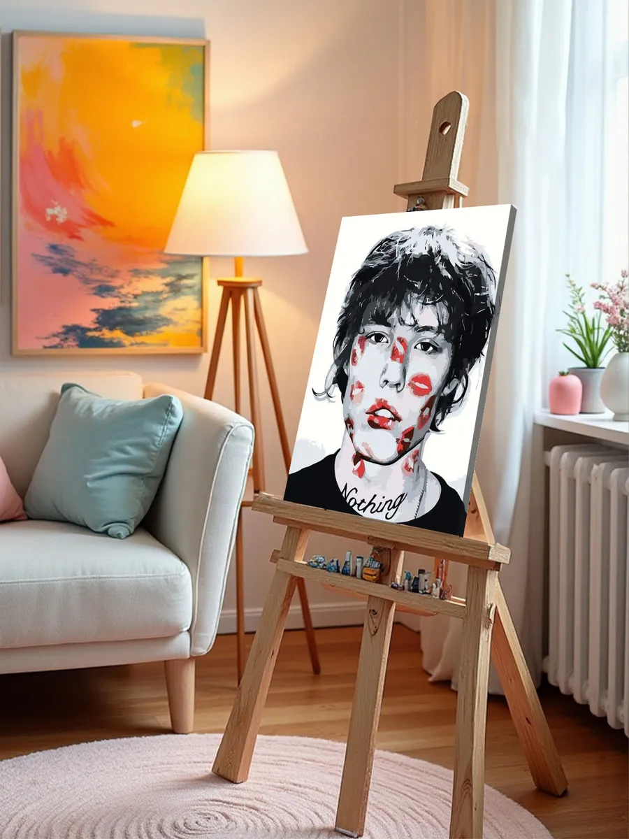 Картина по номерам «Рэпер Pepel Nahudi Пепел Нахуди: Целую» — картинка 9