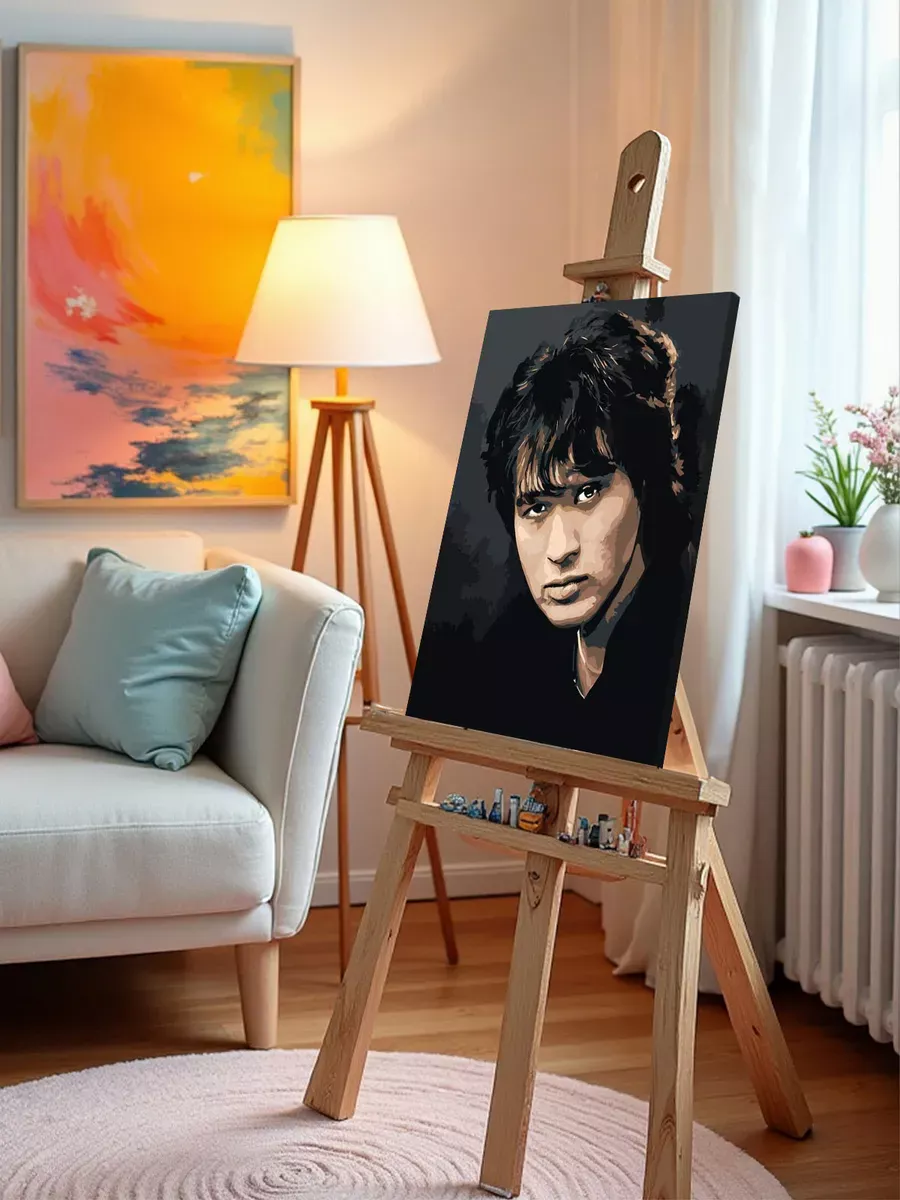 Картина по номерам «Группа Кино: Виктор Цой портрет 40x50» — картинка 10