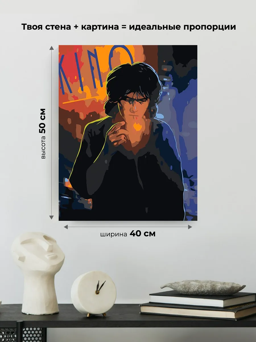 Картина по номерам «Группа Кино: Виктор Цой арт 40x50» — картинка 3