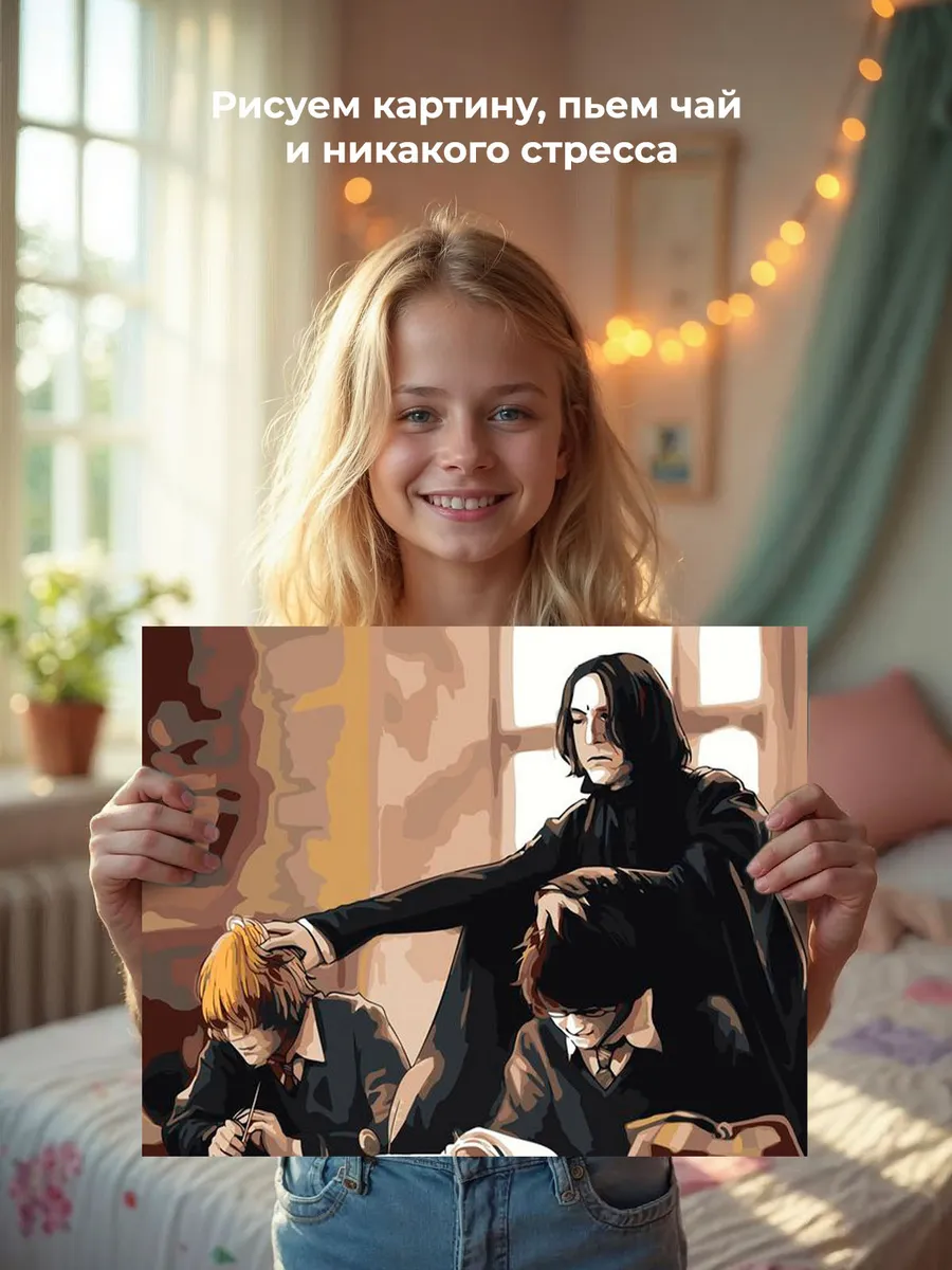 Картина по номерам «Гарри Поттер: Рон и Северус Снегг, Снейп» — картинка 6