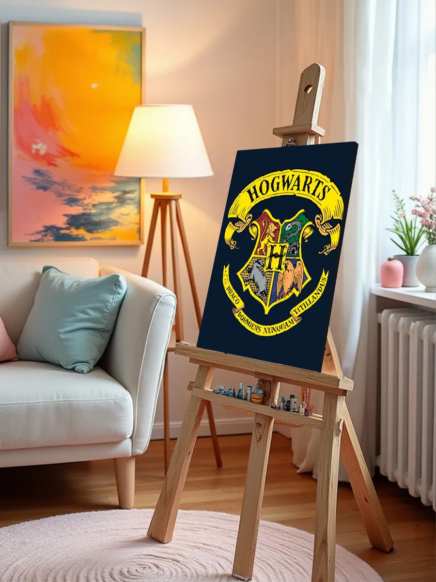 Картина по номерам «Гарри Поттер: Хогвартс, герб школы» — картинка 9
