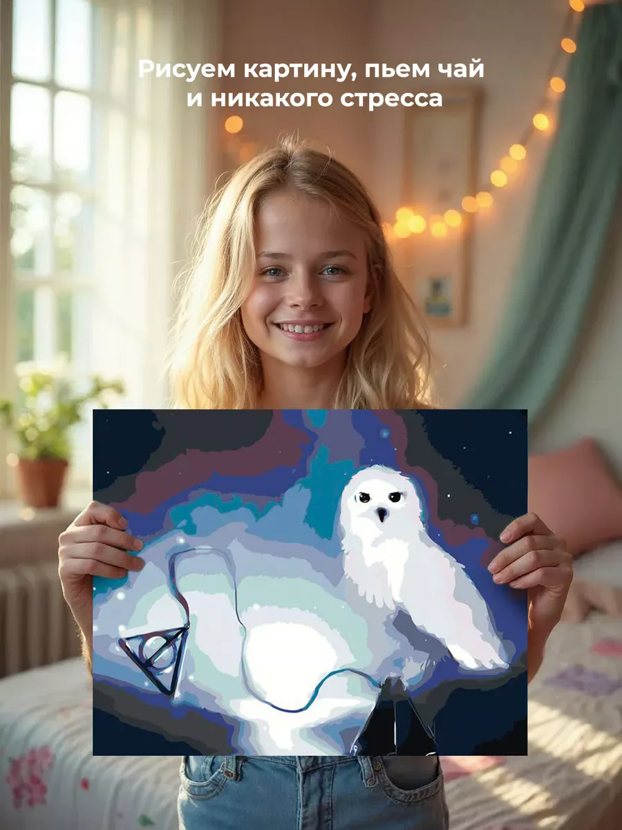 Картина по номерам «Гарри Поттер: Дары смерти и сова Букля» — картинка 7