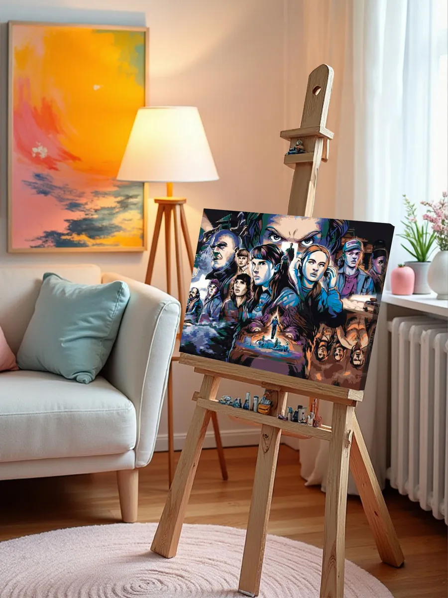 Картина по номерам «Очень странные дела ОСД: Все герои арт» — картинка 9