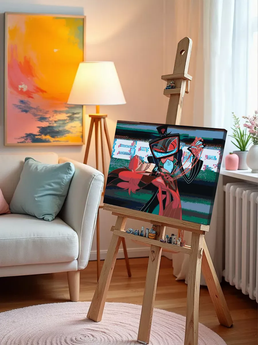 Картина по номерам «Отель Хазбин (Харбин): Вокс и Аластор» — картинка 10