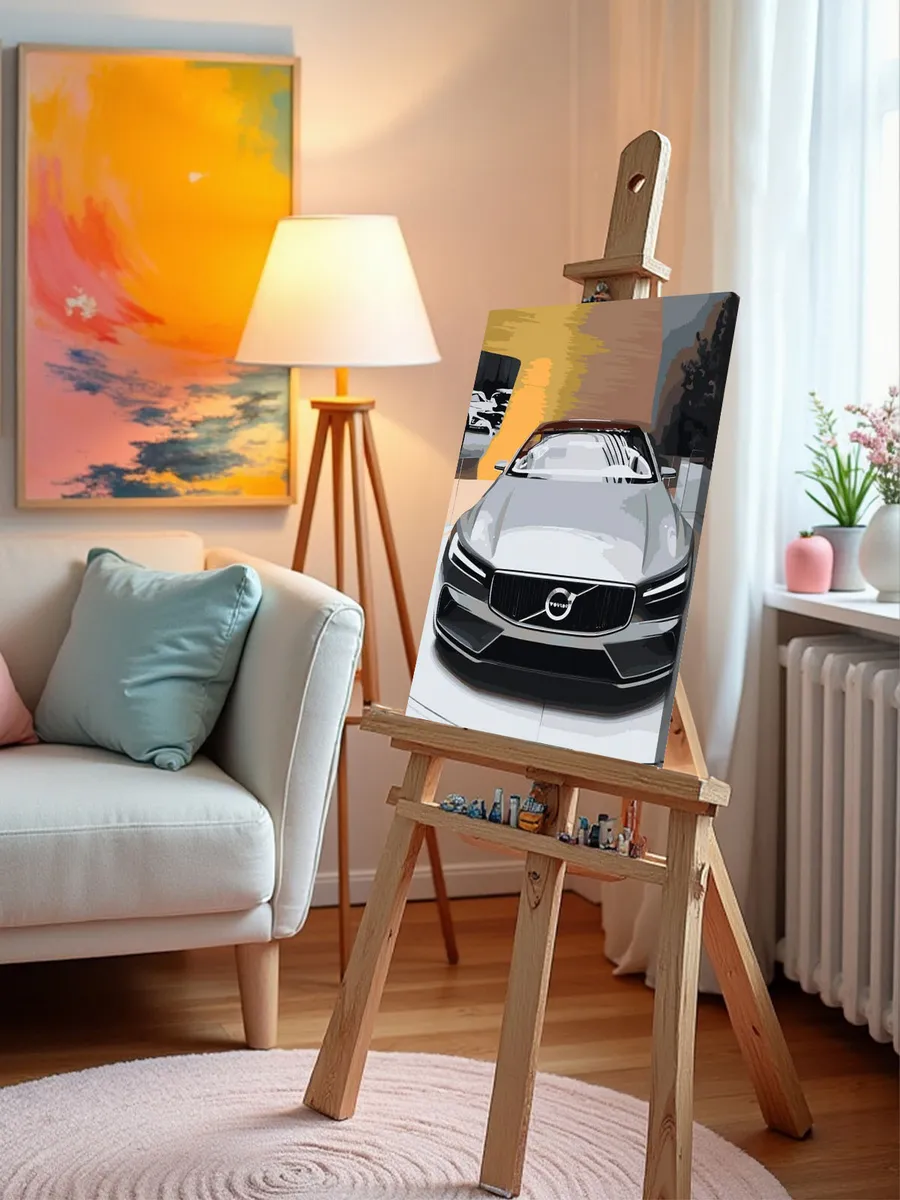 Картина по номерам «Спортивная машина Вольво в салоне 40x50» — картинка 10