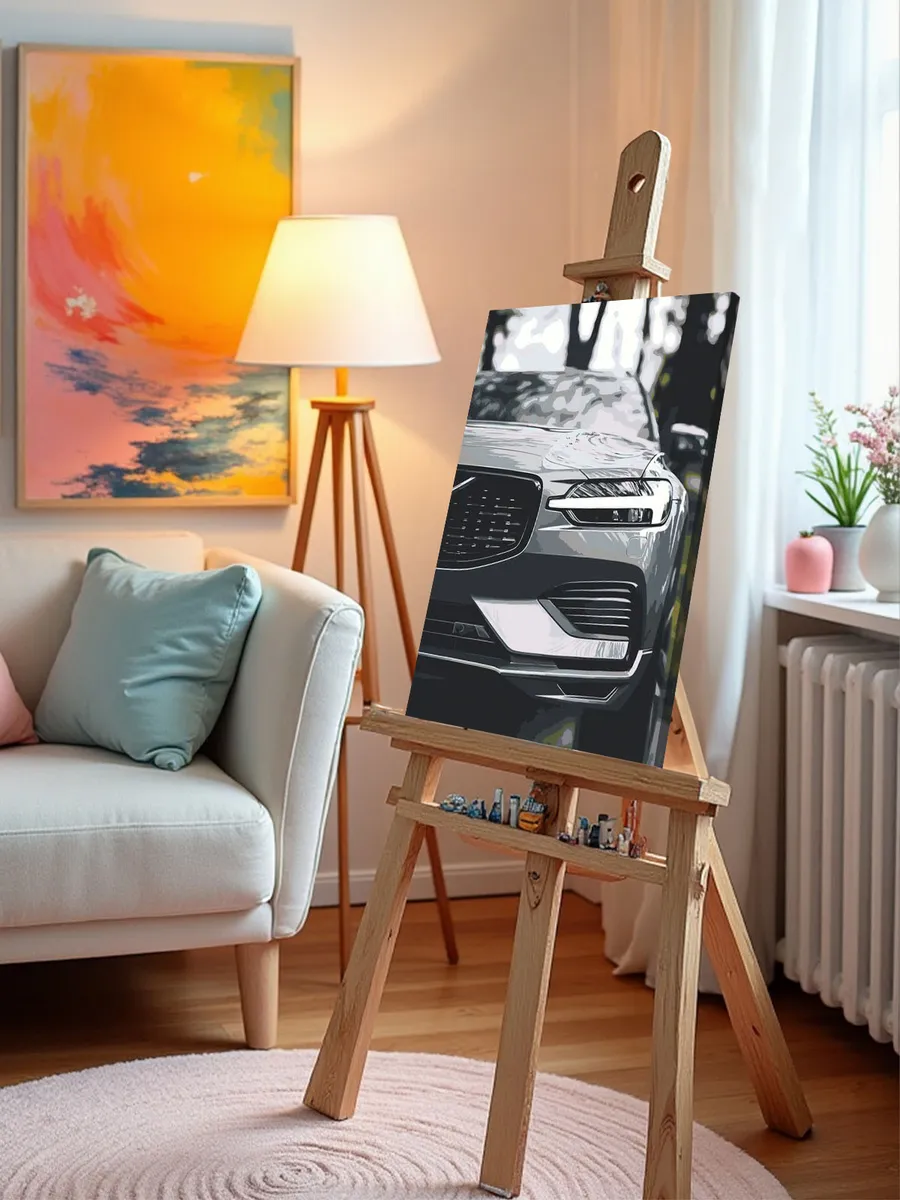 Картина по номерам «Машина Вольво крупным планом 40x50» — картинка 10