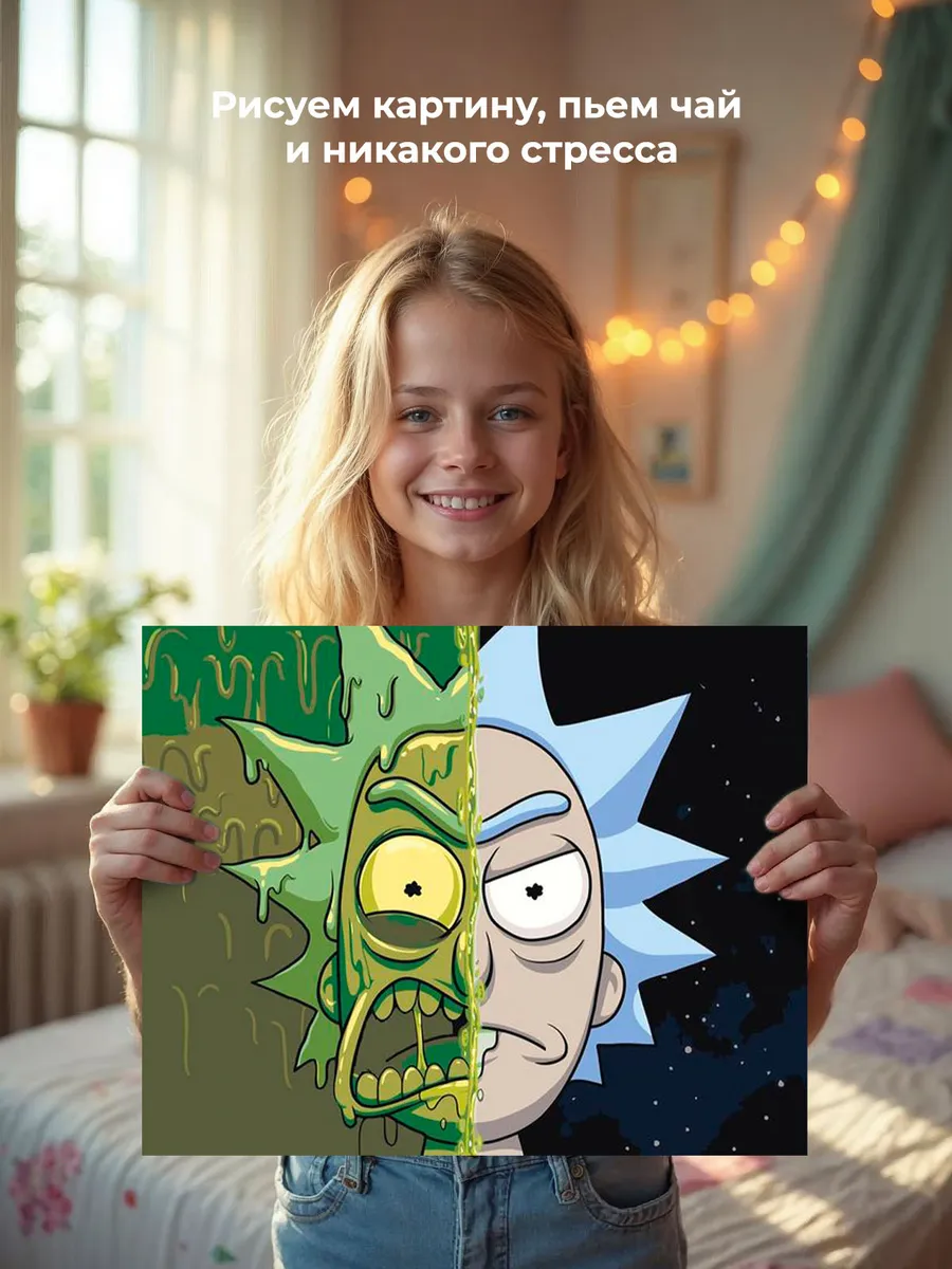 Картина по номерам «Рик и Морти Rick and Morty: Раздвоение» — картинка 6