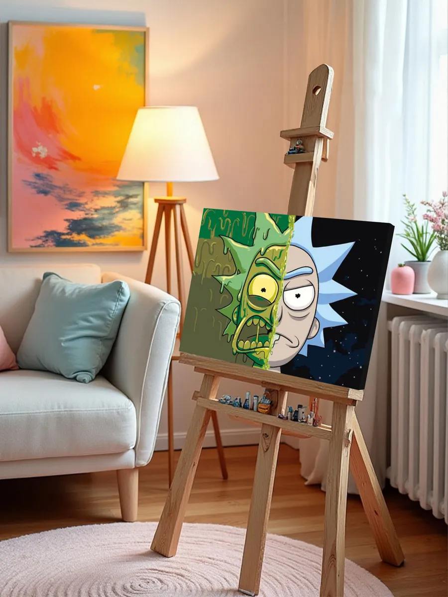 Картина по номерам «Рик и Морти Rick and Morty: Раздвоение» — картинка 9