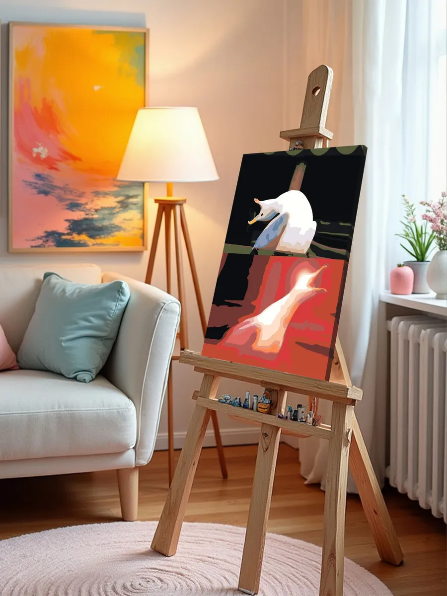 Картина по номерам «Мемы: Сумасшедшая чайка смеется, кричит» — картинка 9