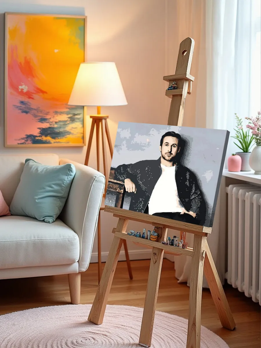 Картина по номерам «Мемы: актер Райан Гослинг, Мне интересно» — картинка 9