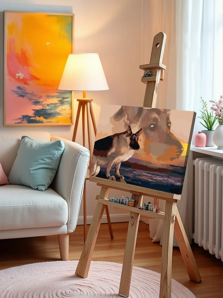 Картина по номерам «Мемы, собаки: Сутулая немецкая овчарка» — картинка 9