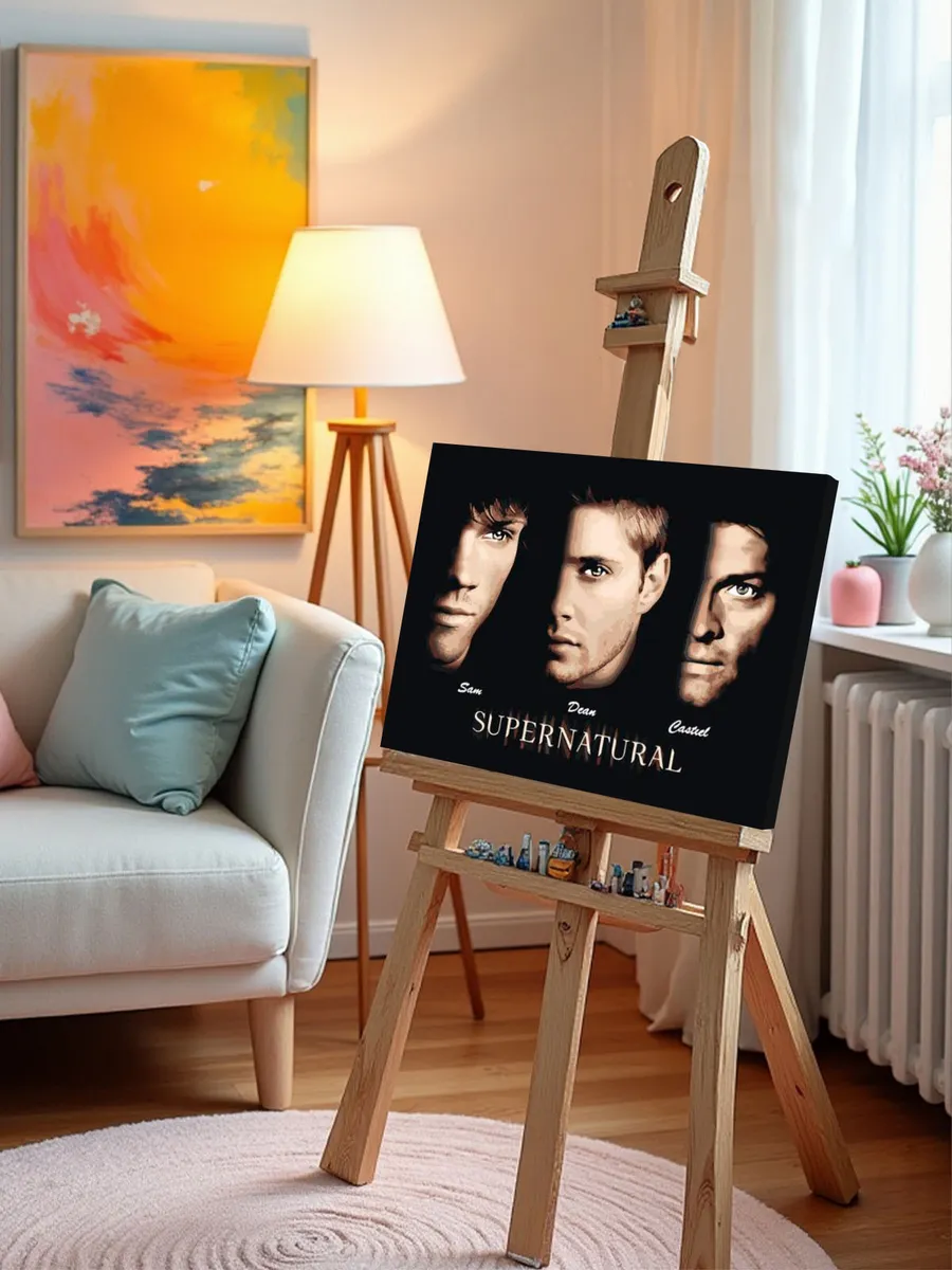 Картина по номерам «Сверхъестественное: Дин, Сэм и Кастиэль» — картинка 9