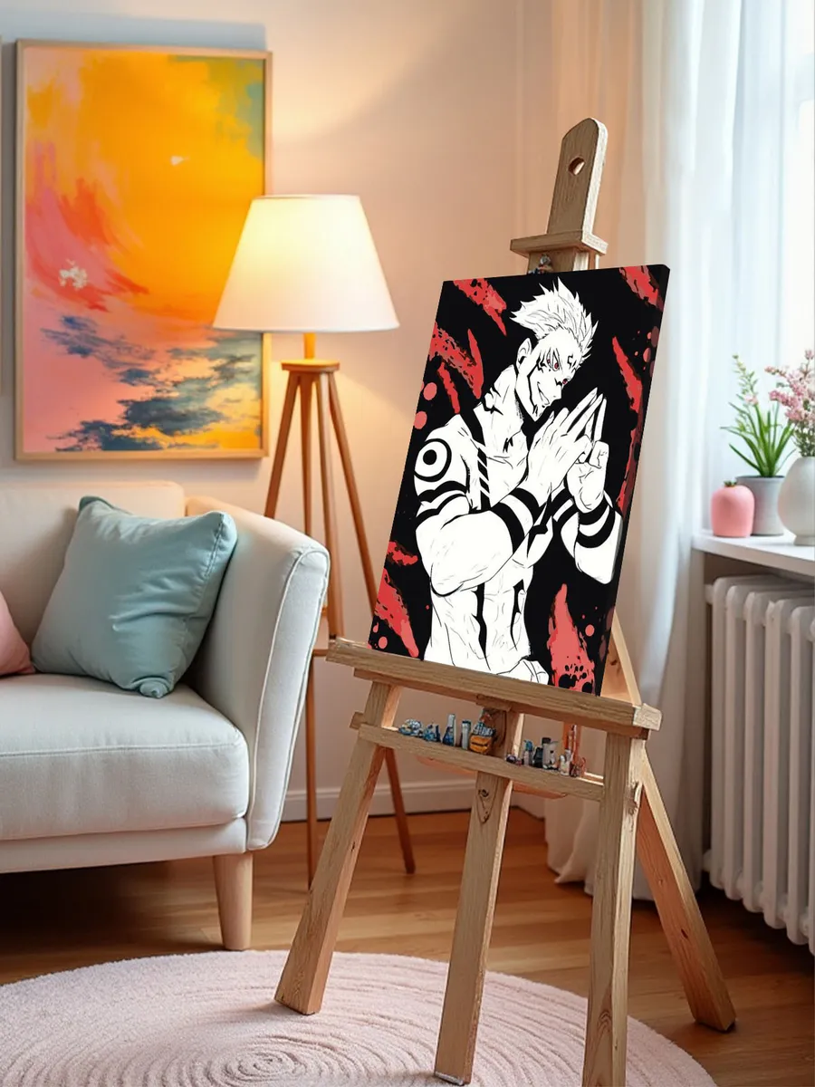 Картина по номерам «Аниме манга Магическая битва: Сукуна» — картинка 9