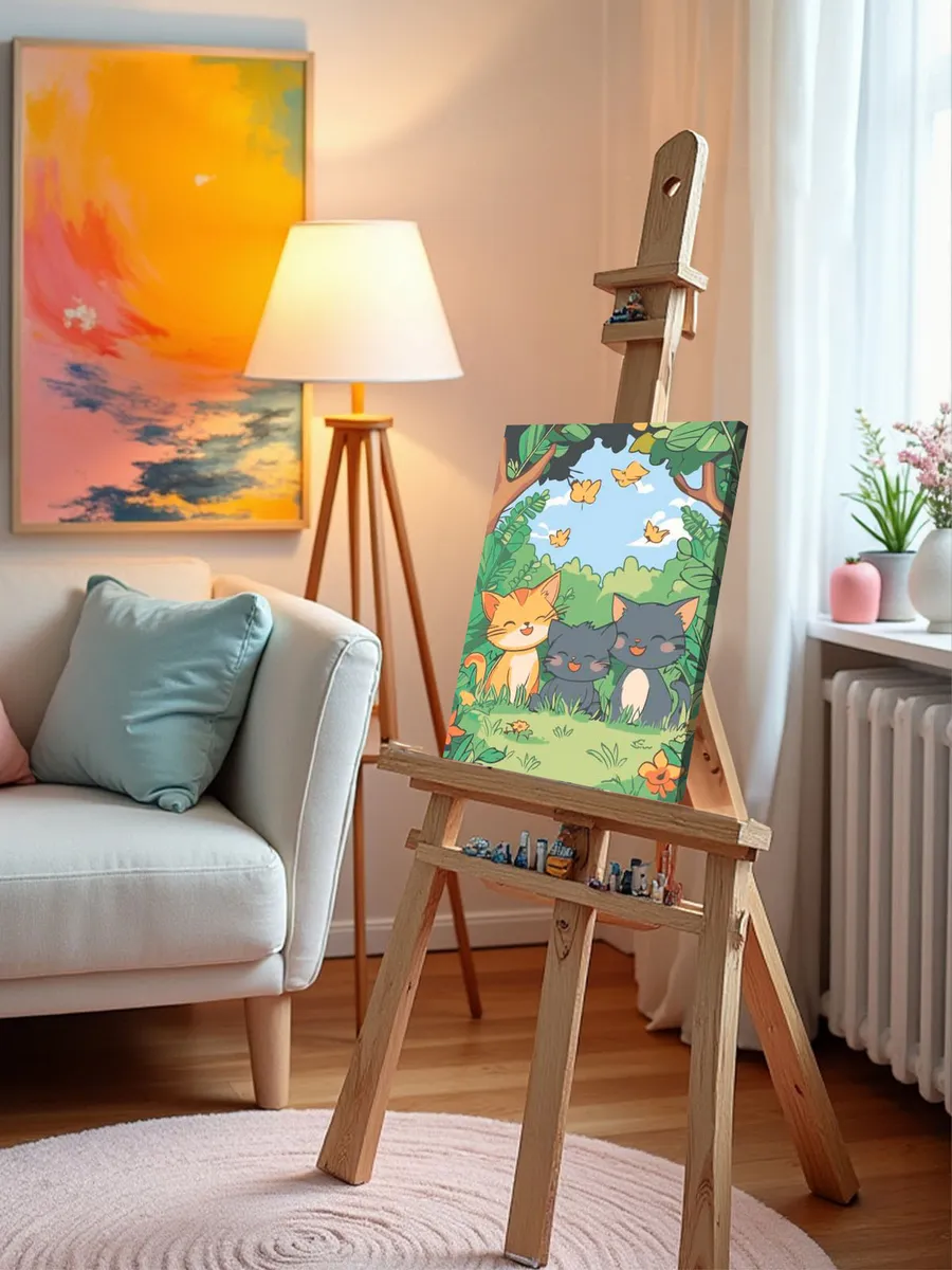 Картина по номерам «Детская, для детей: котята в саду 30х40» — картинка 9