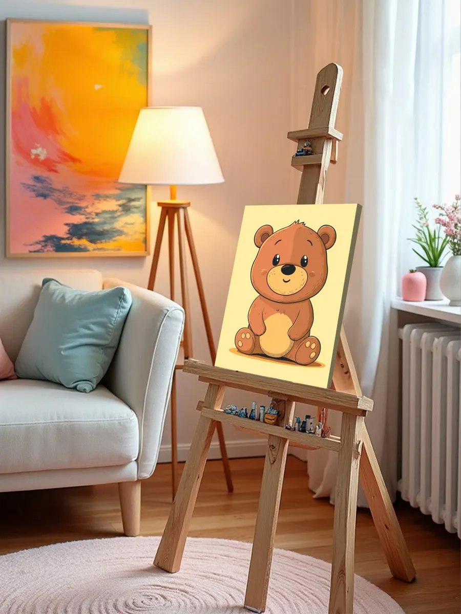 Картина по номерам «Детская, для детей: милый медвежонок» — картинка 10