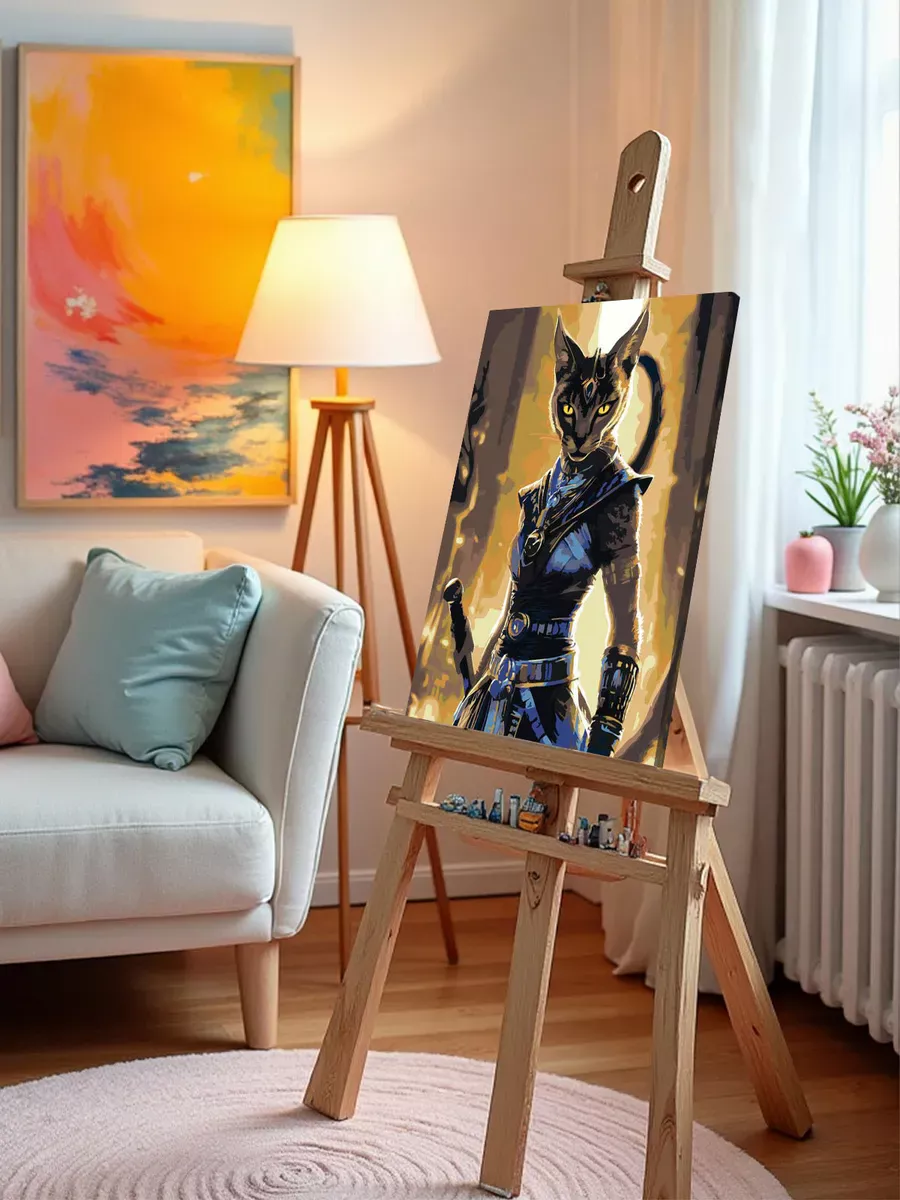 Картина по номерам «Египет: кошка воин, богиня Бастет» — картинка 10