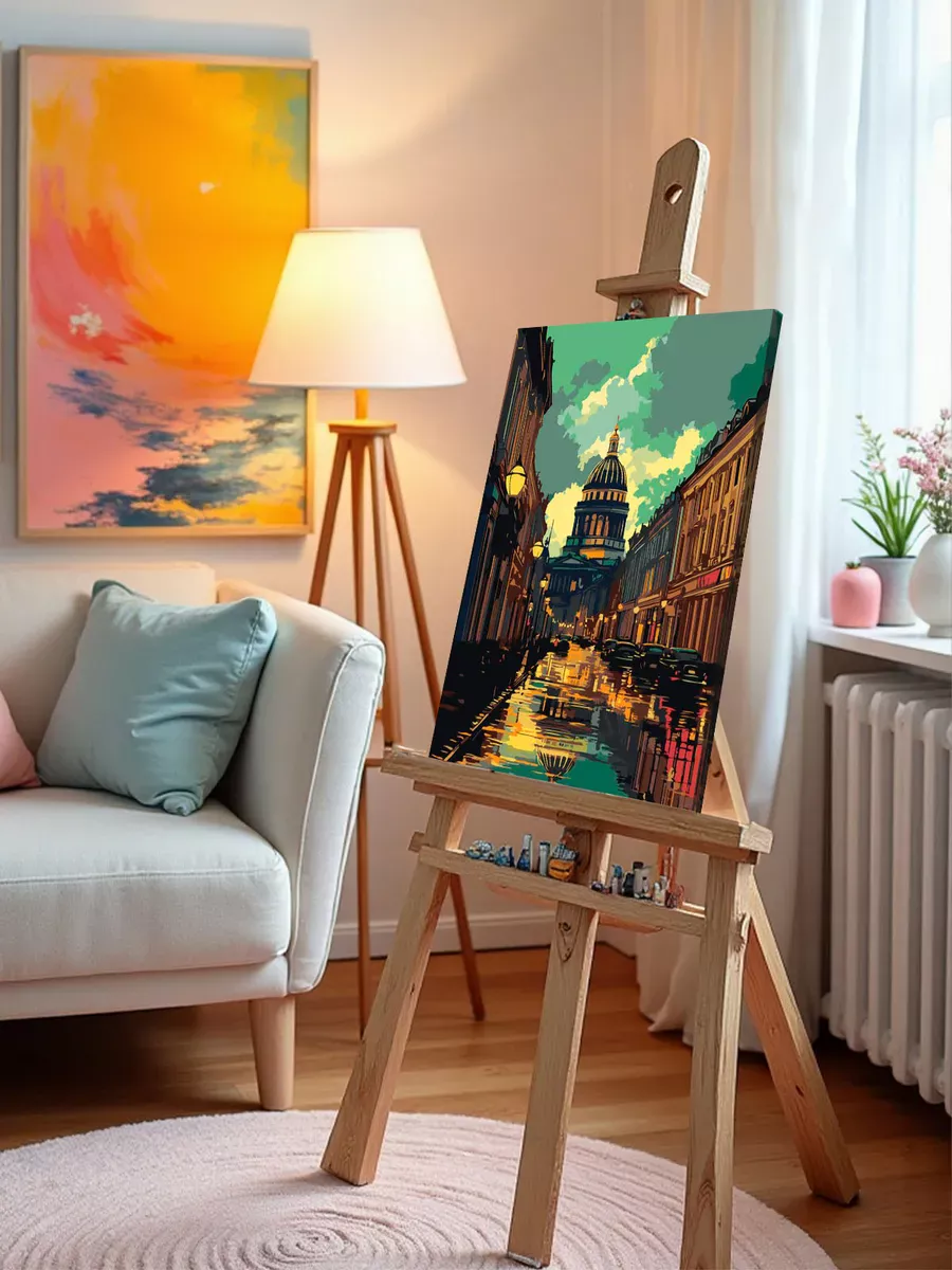 Картина по номерам «Питер: вид на Исаакиевский собор, вечер» — картинка 9